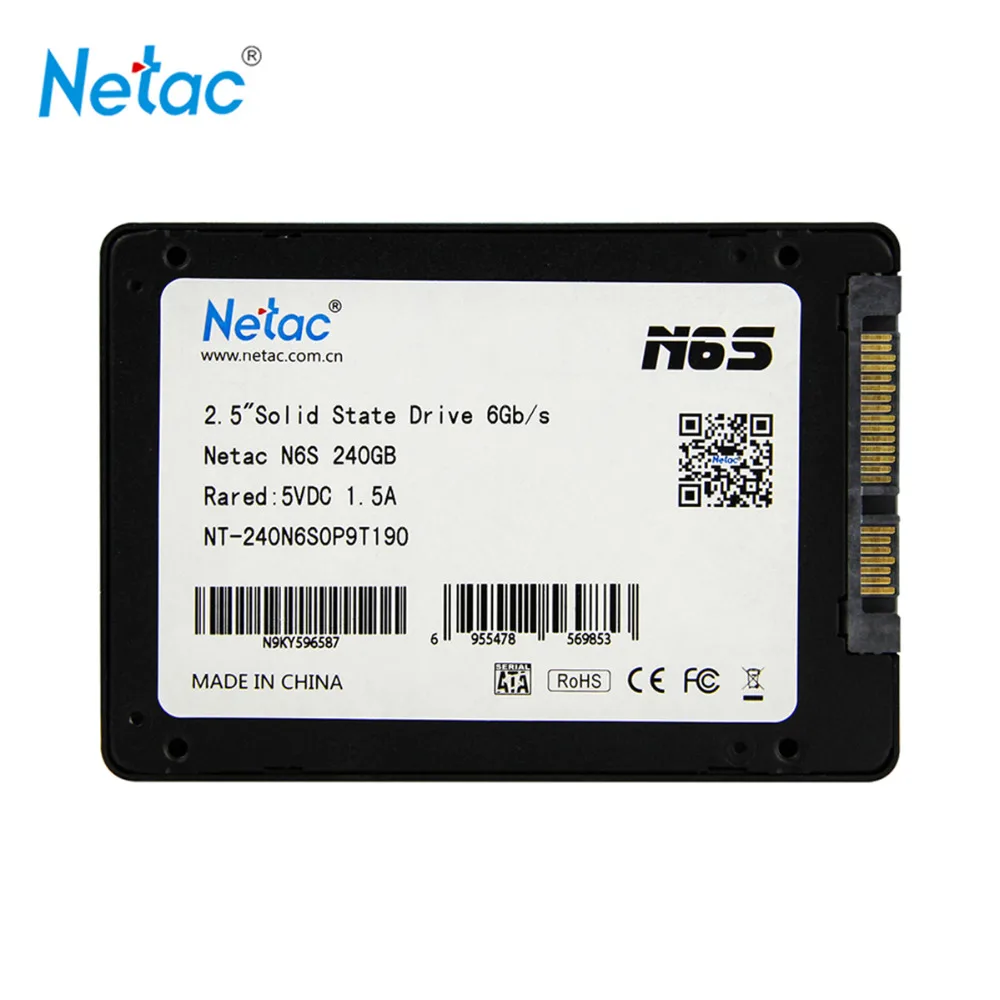 Netac Оригинальный N6S SATAIII SSD 240 ГБ 2.5 дюймов Внутренняя Solid State Drive Disk MLC Флэш-Памяти