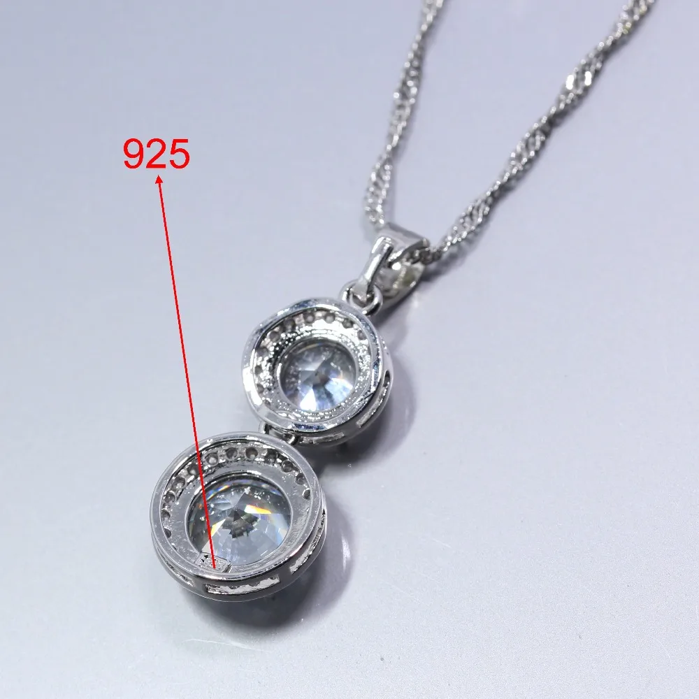 Женский ювелирный комплект из кольца и с белым цирконом|jewelry sets for women|silver jewelry