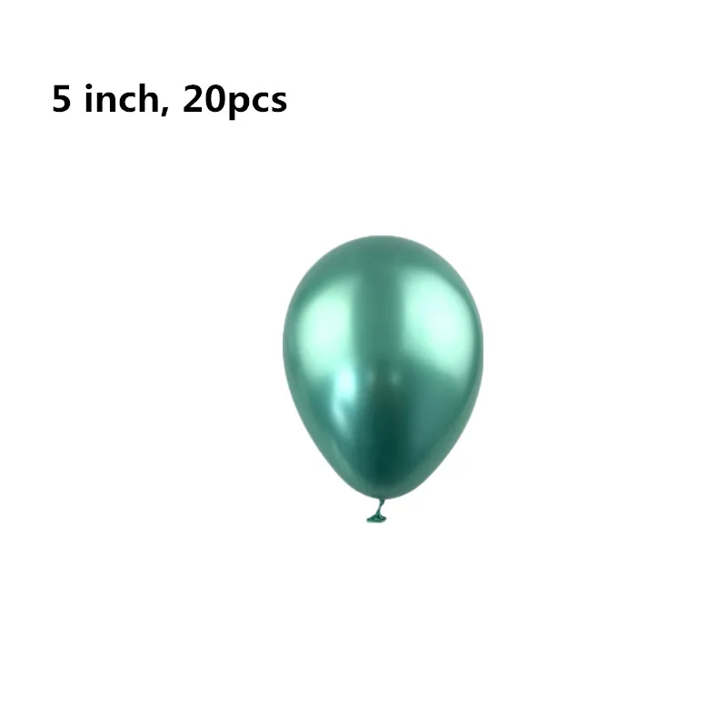 green 5 inch 20pcs DIY золотые металлические арочные шары 5 12 18 дюймов, Круглый латексный шар для детского дня рождения, вечеринки, свадьбы, украшения для детского душа - Цвет: green 5 inch 20pcs