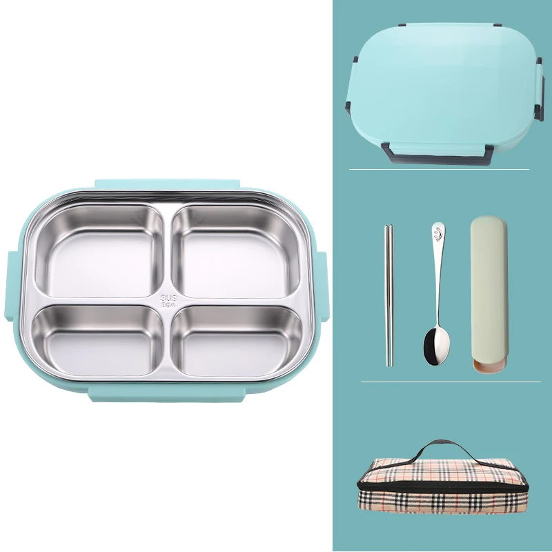 

304 Stainless Steel Thermos Thermal Lunch Box Sets Kids Adults Bento Boxs Leakproof Japanese Style Food Container