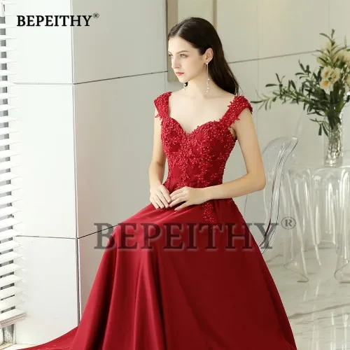 photo color Длинное бордовое вечернее платье Vestidos Longo, элегантные вечерние платья с жемчугом, новое модное сексуальное платье с открытой спиной для выпускного вечера Abendkleider - Цвет: photo color