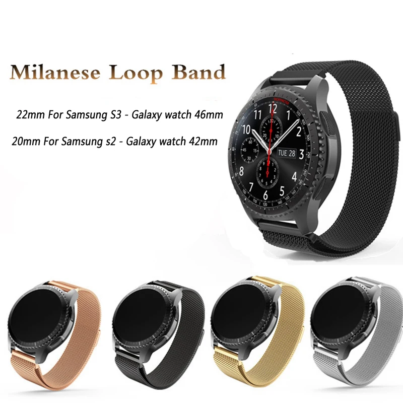Galaxy watch 46 мм для samsung Galaxy watch Active gear S3 frontier Магнитный 20 мм 22 мм ремешок для часов amazfit ремешок Bip браслет 46 мм