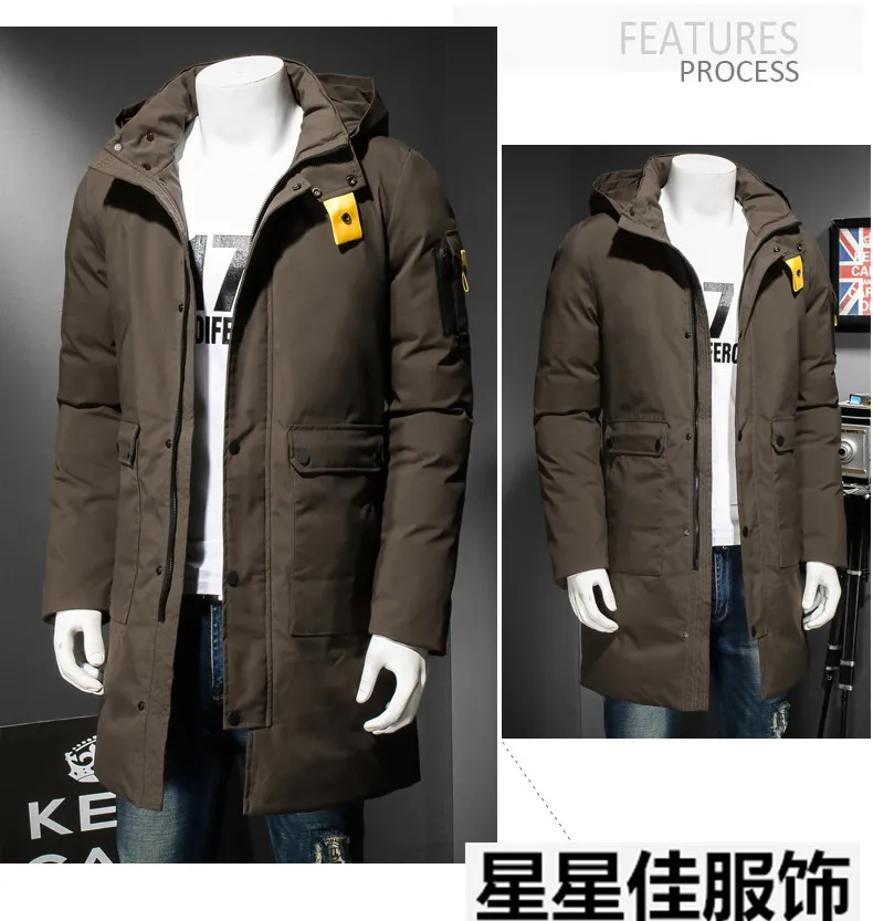 Куртки размера плюс 10XL 9XL 8XL 6XL, новая одежда, деловое длинное Толстое Зимнее пальто, Мужская однотонная парка, модное пальто, верхняя одежда