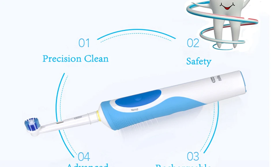 OralB зубная щетка перезаряжаемая зубная щетка Oralb держатель для зубной щетки сменные головки звуковое вращение для взрослых Smart Time D12 D12013