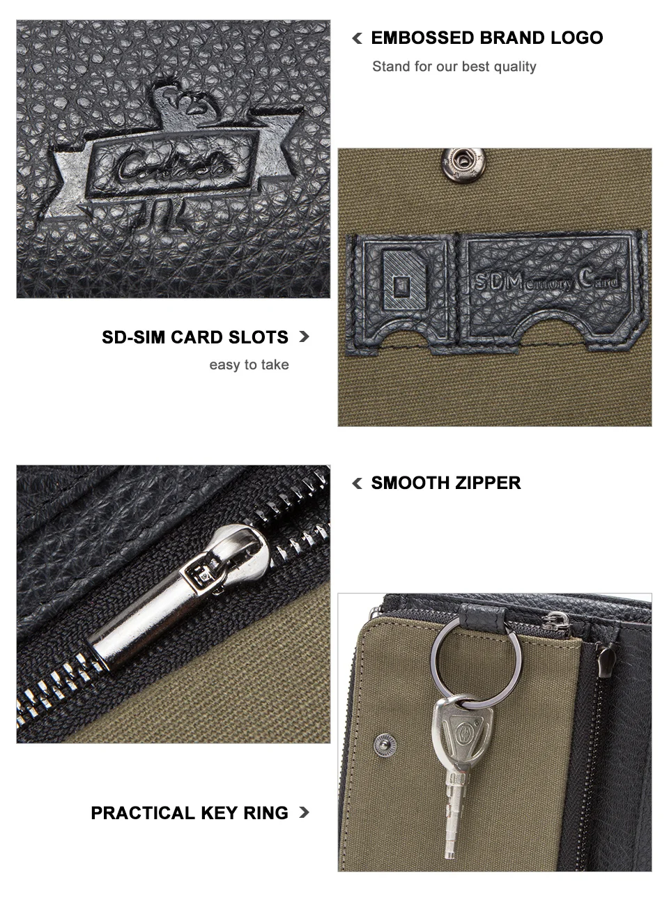 Мужской кошелек из натуральной кожи, RFID, двойная молния, короткий, walet cartera hombre, мужские кошельки, мужской кошелек с карманом для монет