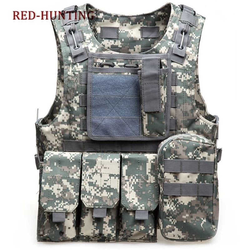 

Tactical Vest Amphibious Battle Military Molle Waistcoat Combat Assault Plate Carrier Vest Hunting Protection Vest Camouflage