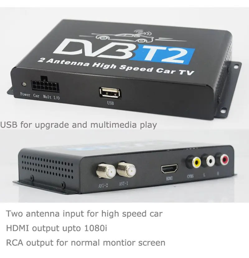 HD TV автомобиль DVB-T266 Германия DVB-T2 H.266 HEVC MULTI PLP цифровой ТВ приемник D box с двумя