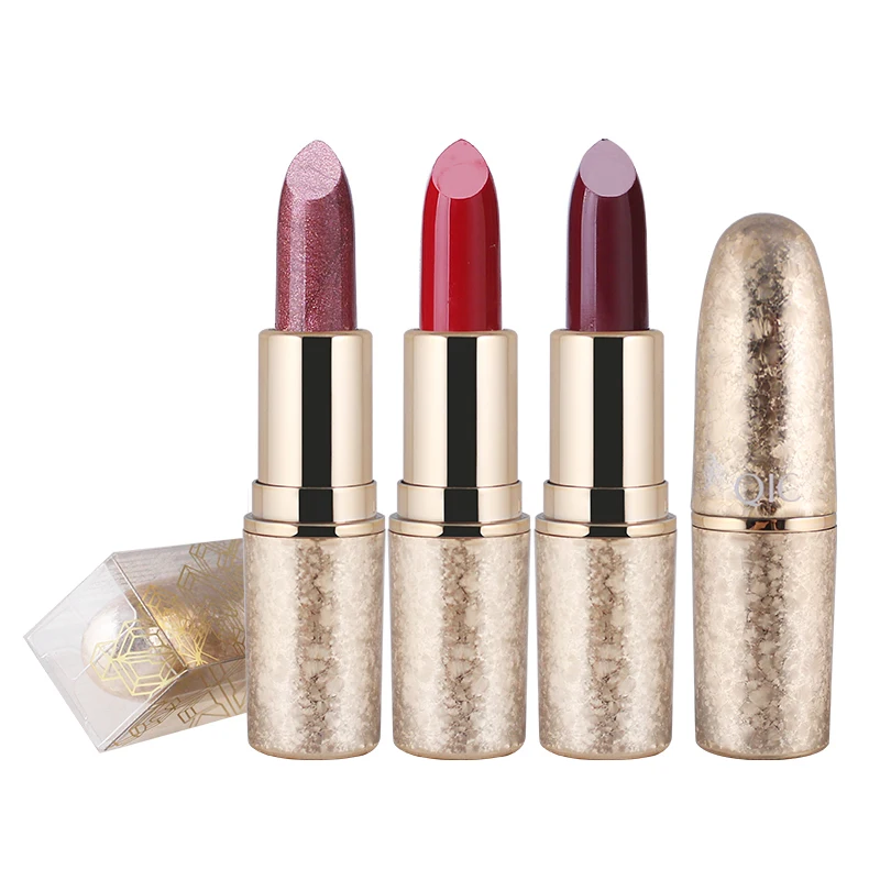 

New Pearl Light Snowflake Moisturizer Lipstick Waterproof Durable Metal Lipstick Velvet Matte long-lasting Makeup