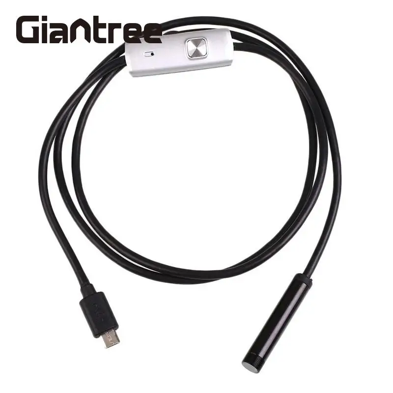 Lensgiantree Micro USB эндоскоп Водонепроницаемый Бороскоп 6 LED видео камера