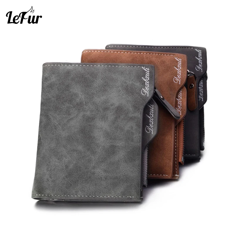 Модный мужской кошелек Мужской мягкий из искусственной кожи со съемными