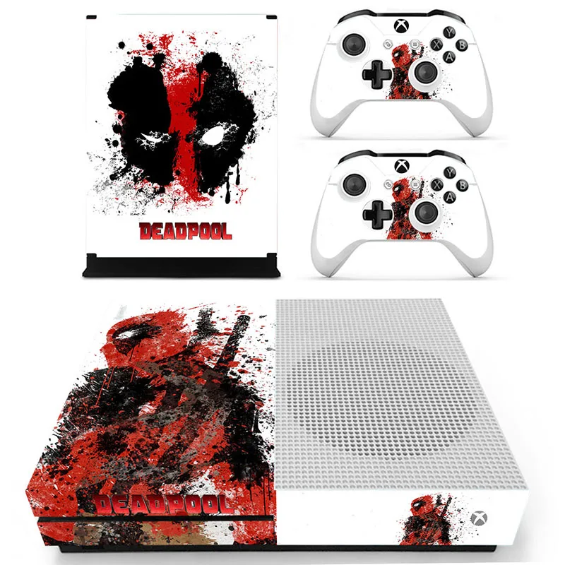 Наклейка из кожи Дэдпула для консоли Xbox One S и 2 контроллера Скины s защитная