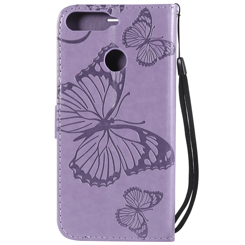 3D Double Butterfly Wallet Case For Huawei Honor 7A Pro AUM-L29 Global Phone Flip On DUA-L22 Russia Version Funda | Мобильные