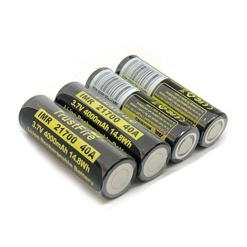 

10pcs/lot TrustFire IMR 21700 3.7V 40A 4000mAh 14.8W Battery Rechargeable Lithium Batteries Cell For Flashlights Torches