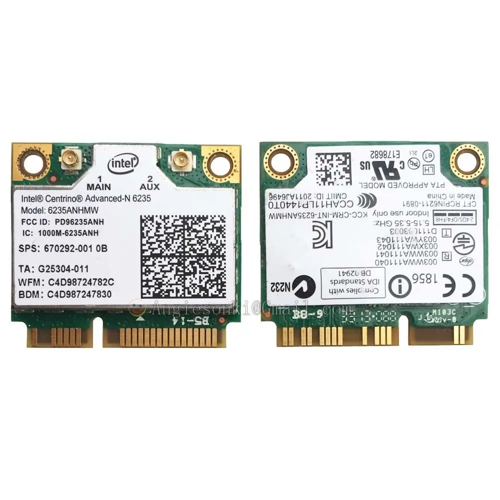 6235ANHMW SPS 670292 001 6235AN + BLUETOOTH 4 0 PCIE 802.11agn 300 Мбит/с 2 4G/5 ГГц Wifi карта для COMPAQ WIRELESS N 6235 hp|5ghz