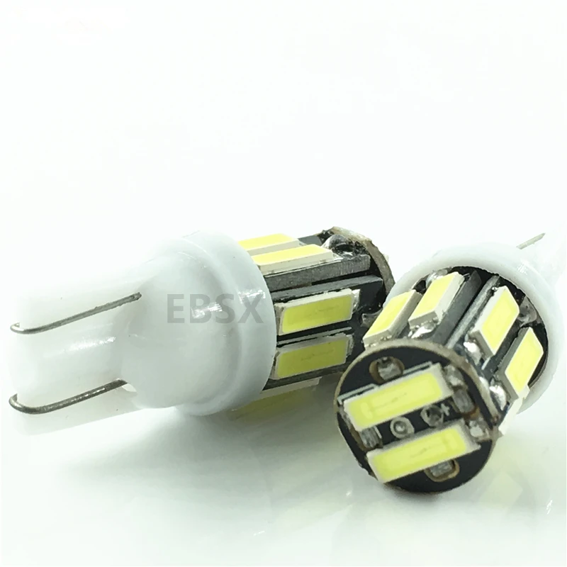 Супер яркий EBSX! 100 шт./лот T10 7014 10 SMD 7020 W5W светодиодов дверные фонари 12 В приборные