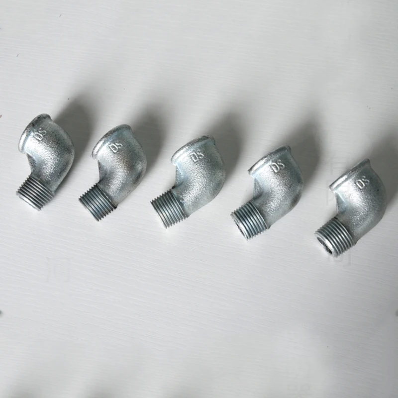 5 шт. Женский * мужской уличный локоть с резьбой электро оцинкованный ковкий