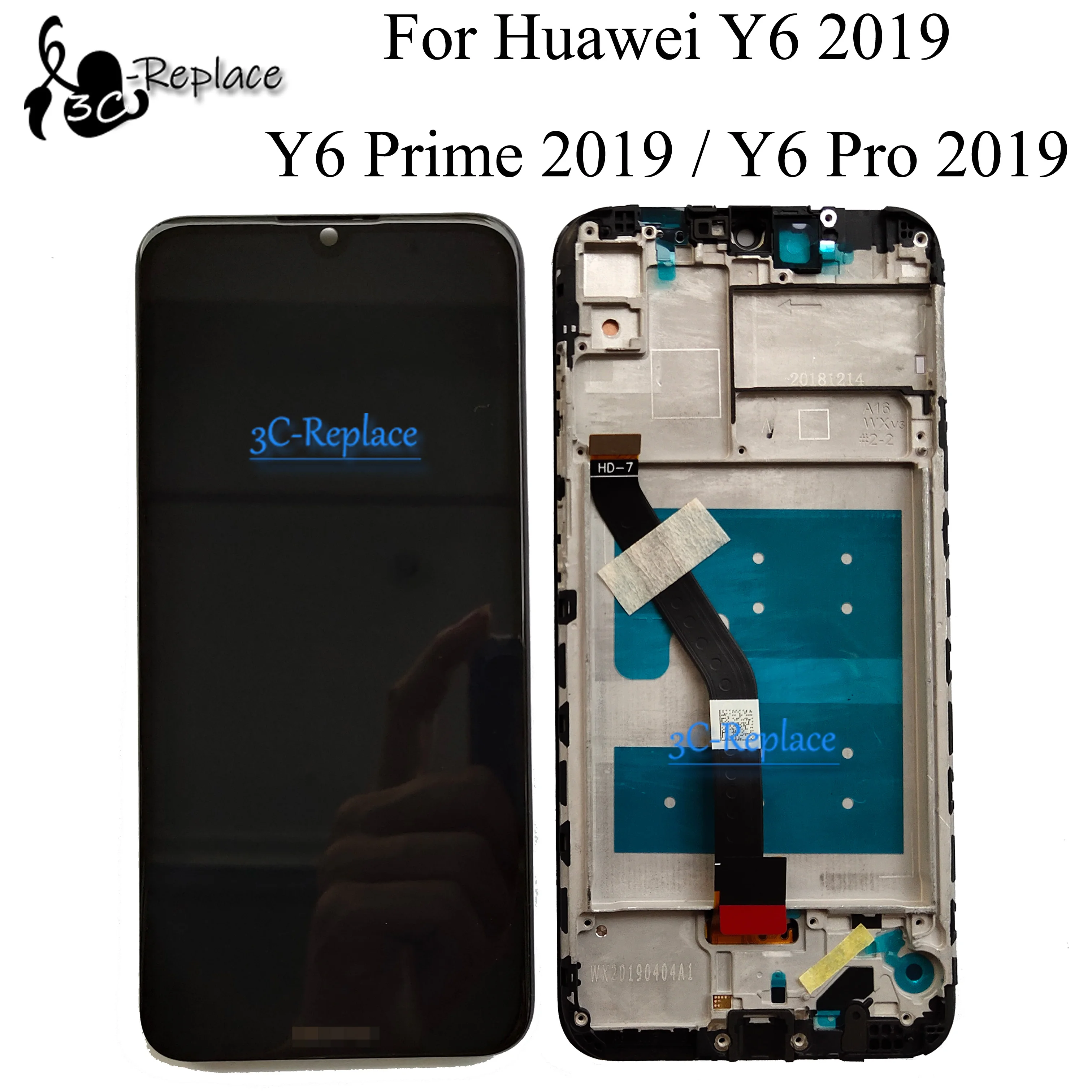 2019 новый оригинальный черный 6 1 дюймов для Huawei Y6 / Prime Pro ЖК дисплей сенсорный экран