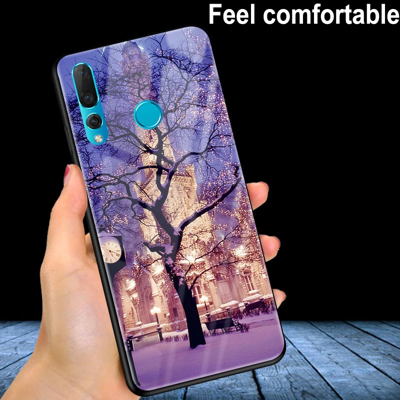 Чехол для Huawei Nova 4 чехол из закаленного стекла + мягкий край крышки 6 ''для Nova4