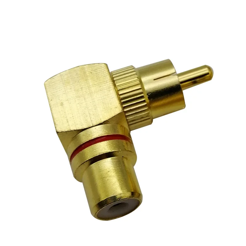 Адаптер RCA штекер гнездо Соединительный разъем под прямым углом 90 градусов