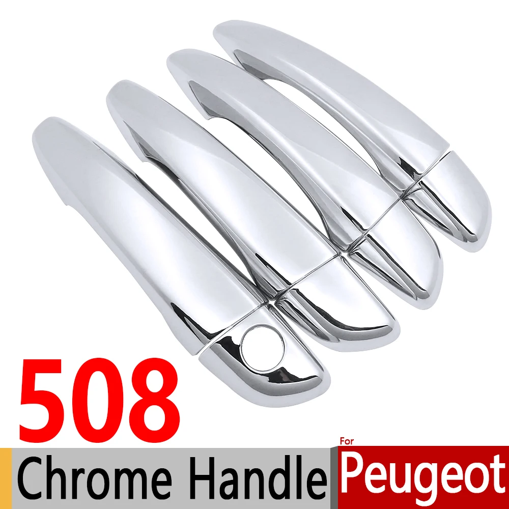 Для Peugeot 508 Sedan 508SW RXH хромированные чехлы с ручкой набор из 4 предметов 2011 2016