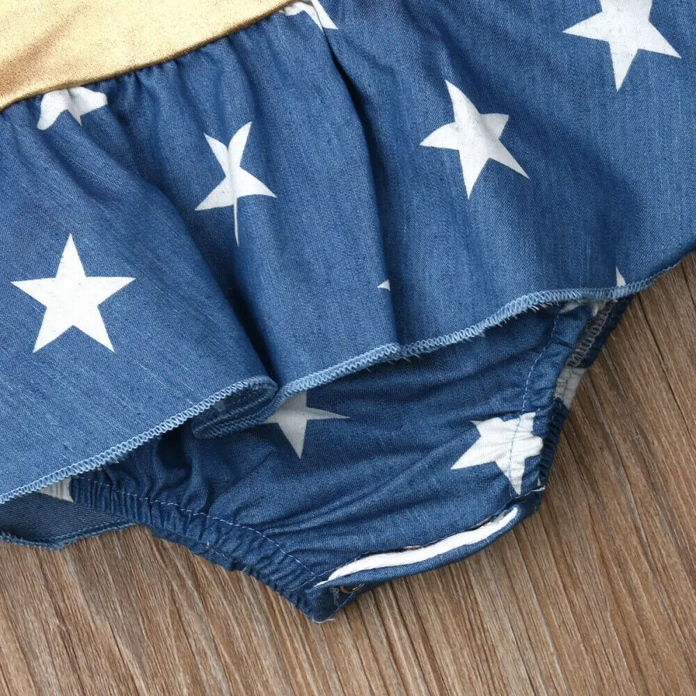 Новинка Летний комбинезон для маленьких девочек на День независимости 4