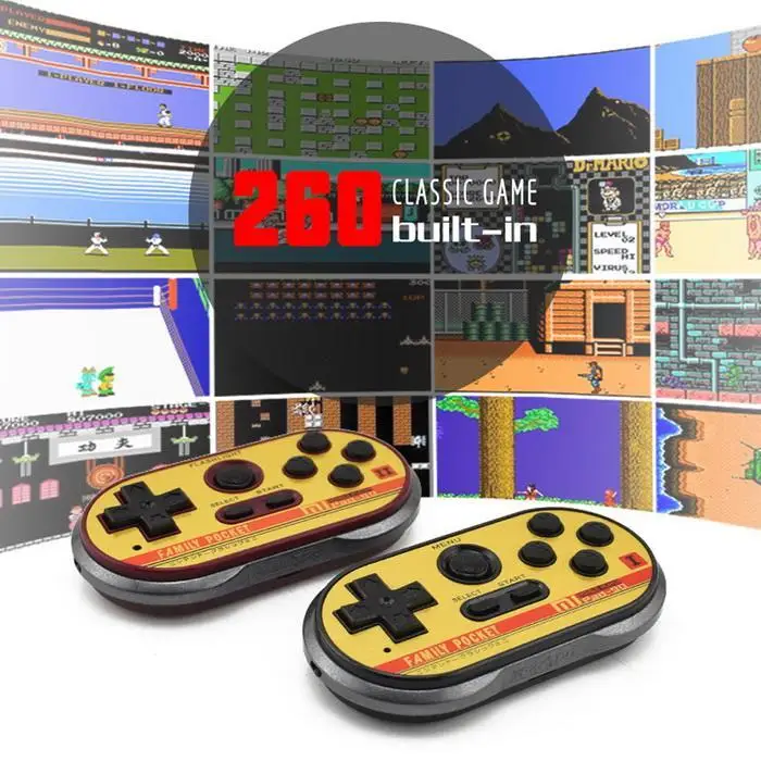 Данных лягушка Мини игровая консоль NTSC Для FC30 Pro построить в 260 классических игр 8