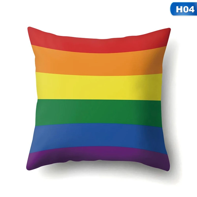 04 Pride Радужный чехол для подушки Peace& Be Strong Throw Чехол для дивана украшение - Цвет: 04