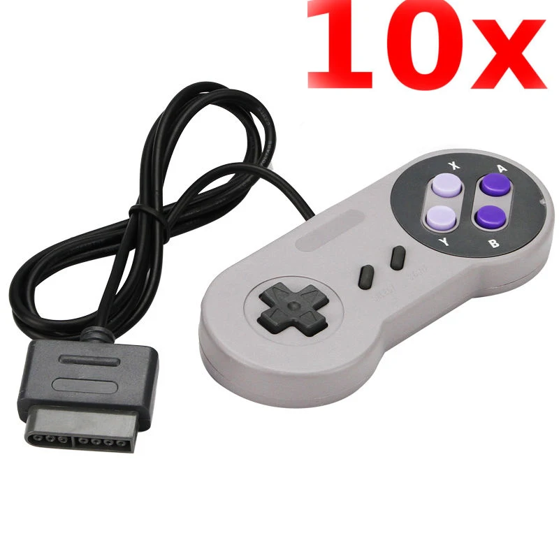 10pcs NEW 16 Bit Controller for Super Nintendo SNES System Console Control Pad | Электроника