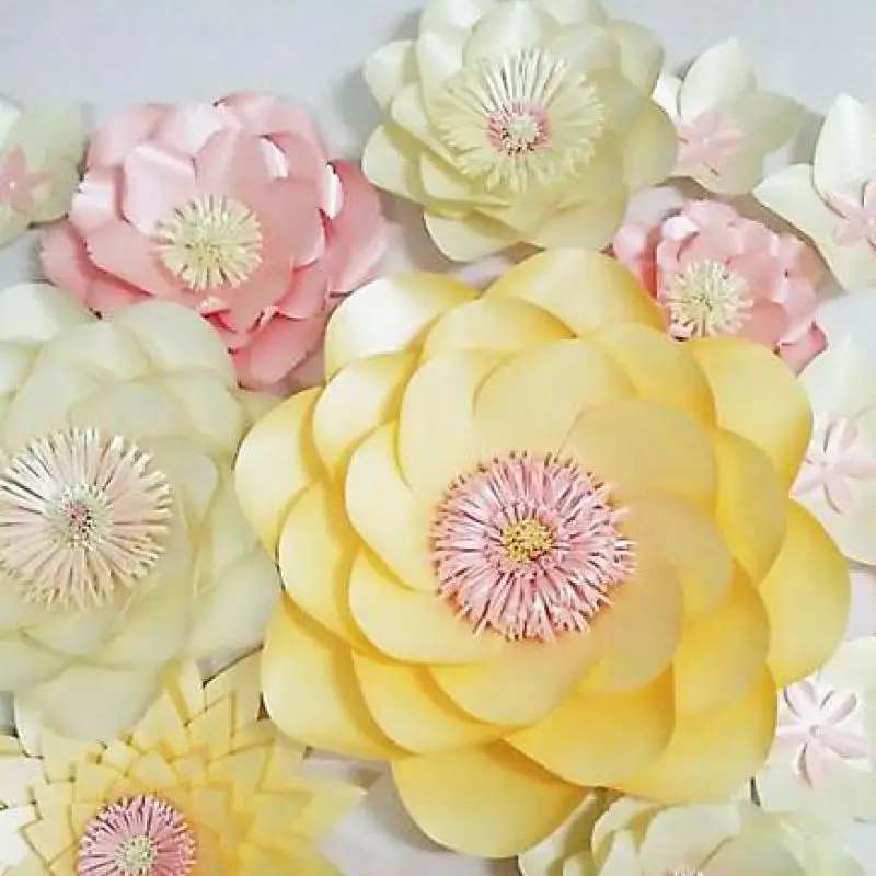 96 шт. разных размеров и стилей картонные гигантские бумажные цветы для витрины