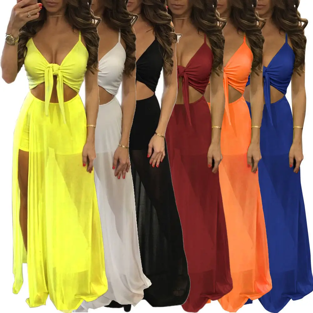 Женское Летнее Длинное Макси-платье Boho, вечернее пляжное платье, сарафан, сексуальные женские сарафаны s