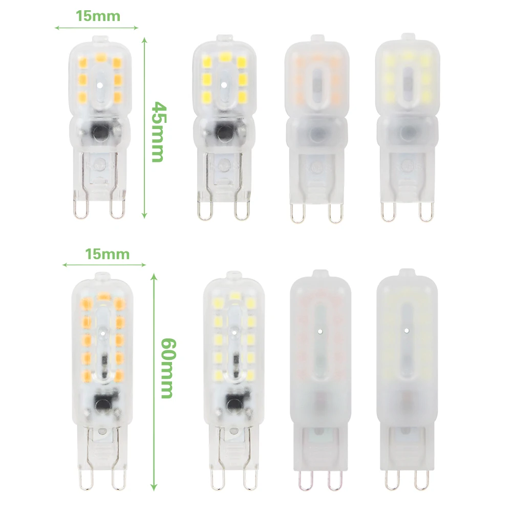 Миниатюрсветодиодный светодиодная лампа G9 220 В переменного тока 2835 SMD 14LED s 24LED