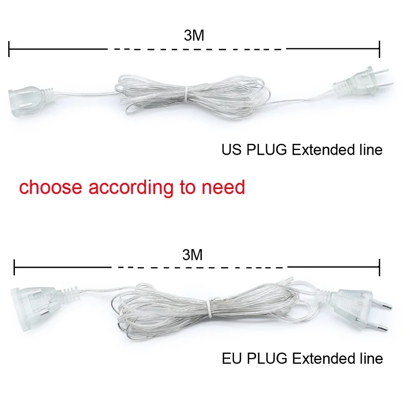 Plug Extended Line 4,5 м x 3 м 304 светодиодов для дома, улицы, праздника, Рождества, декоративные свадебные, рождественские гирлянды, сказочные гирлянды, гирлянды, вечерние гирлянды - Испускаемый цвет: Plug Extended Line