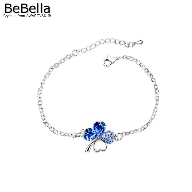 Браслет BeBella girls с кристаллами клевера изготовленный элементами Swarovski|clover