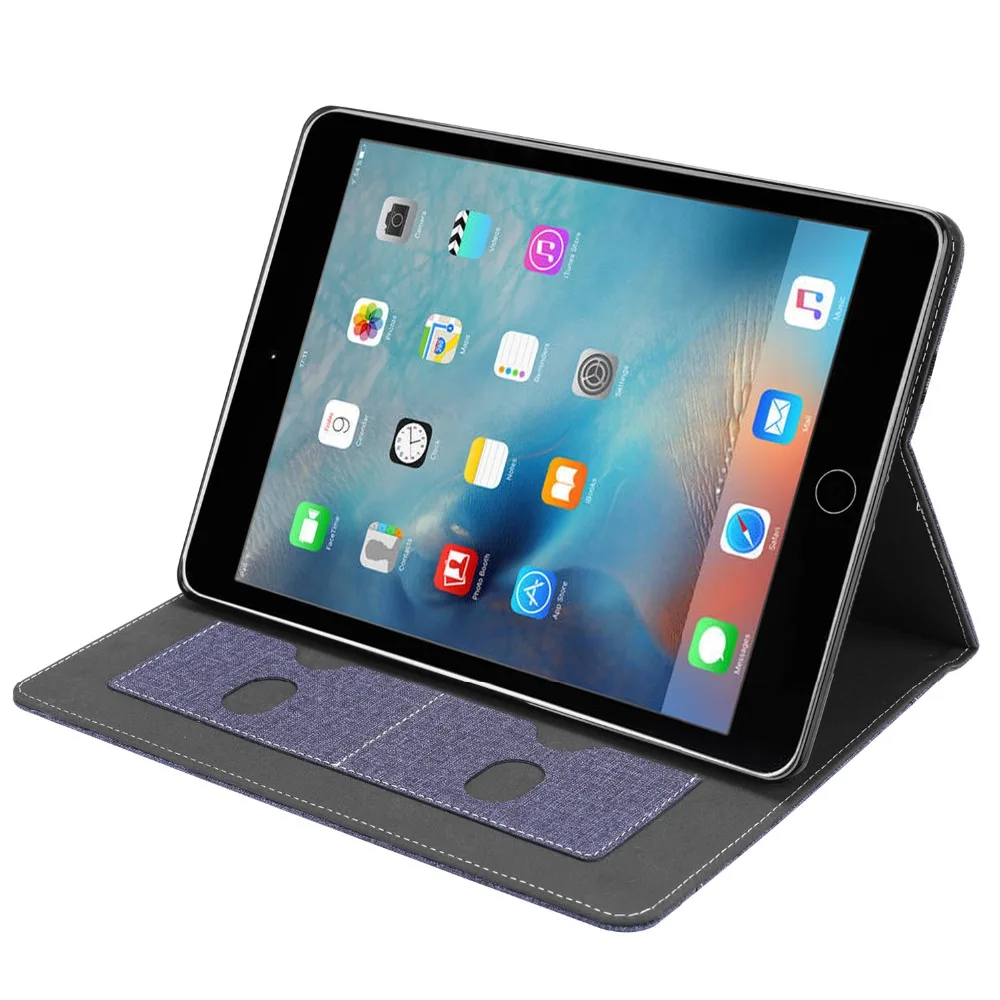Холщовый кожаный чехол для iPad 9,7 iPad Air 2 6 iPad Pro 9,7 смарт-чехол Чехол подставка холщовая крышка чехол для iPad Air 2