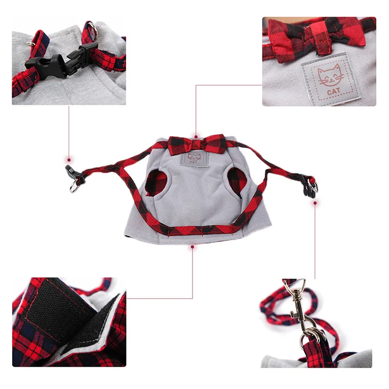 Поводок для кошек хлопковый жилет маленьких собак щенков чихуахуа йоркширского