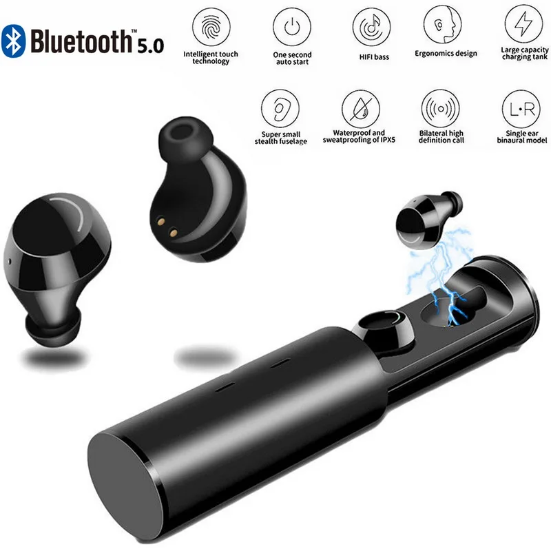 Touch Mini True Wireless Bluetooth наушники 5 0 Стереонаушники Twins Водонепроницаемая гарнитура