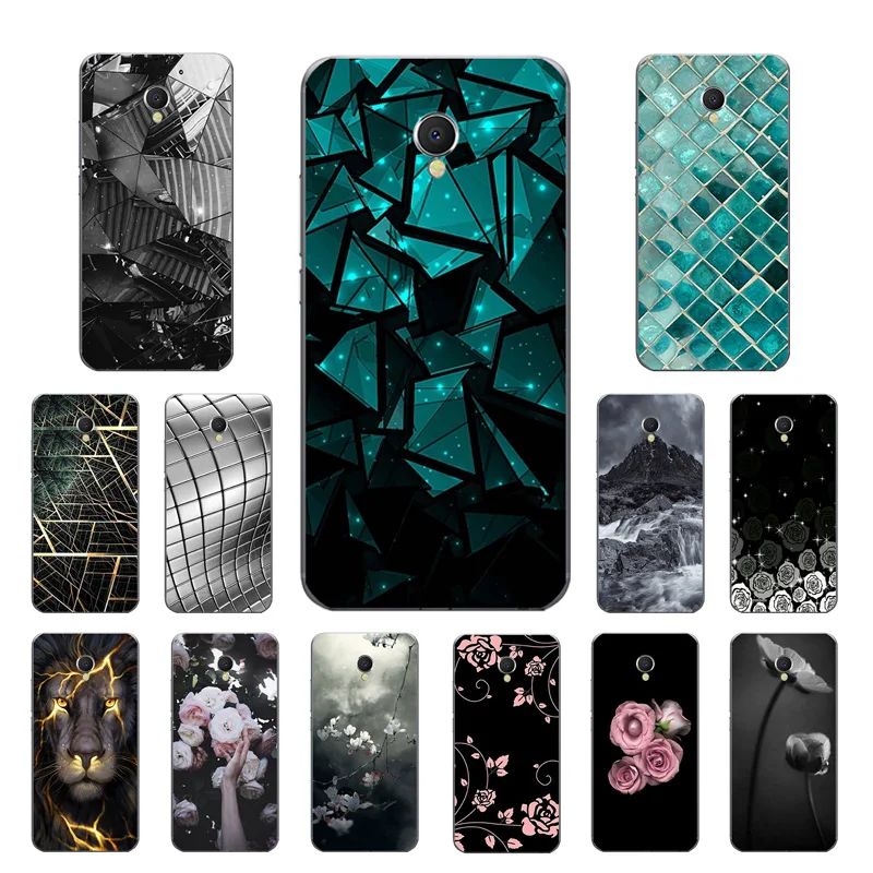 Thin Back Case for Meizu MX6 5.5 inch Triangle Printing Cover Soft Silicon Protection Cases TPU Shell |