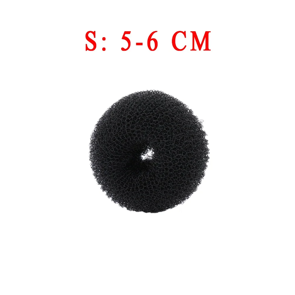 6cm Black 1 шт., элегантное модное женское волшебное шейпер, Пончик, булочка, кольцо для волос, бигуди, аксессуары для красоты, инструменты для укладки - Цвет: 6cm Black