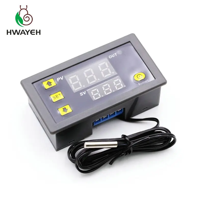 W3230 AC110V 220V DC12V Цифровой Контроллер Температуры красный и синий Дисплей 20а 55 120