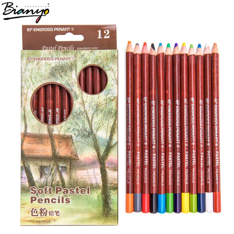 Мягкие пастельные карандаши 12 цветов цветные/пастельные цветные для