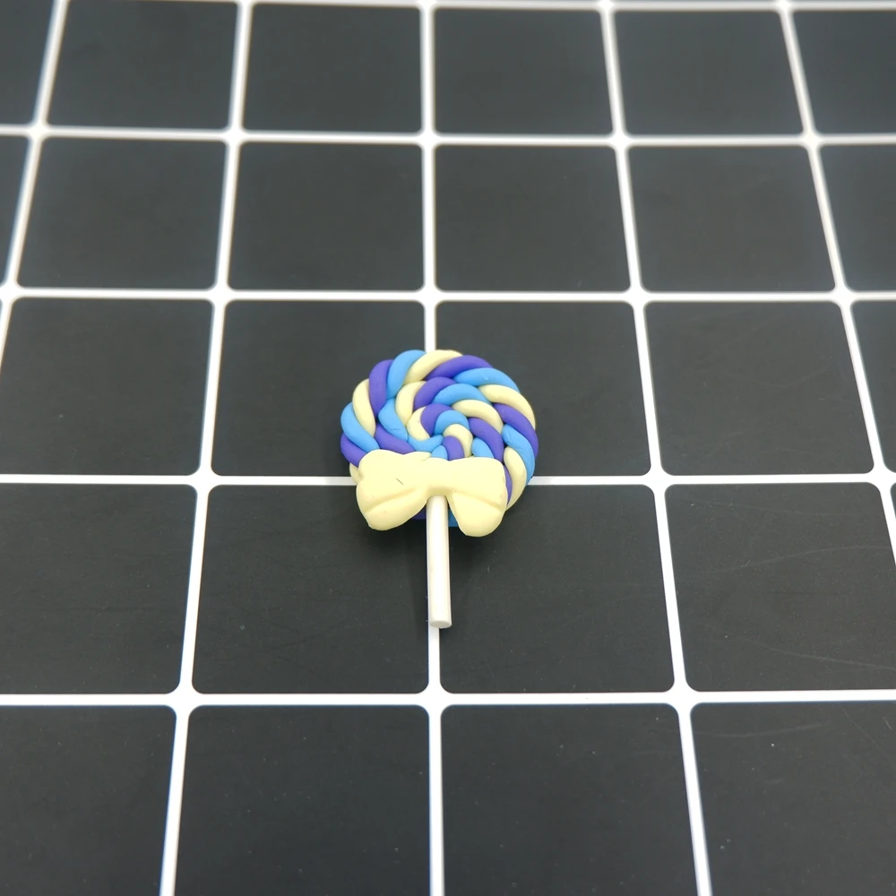 Кавайные полимерные глиняные конфеты кабошон из смолы с плоским основанием для