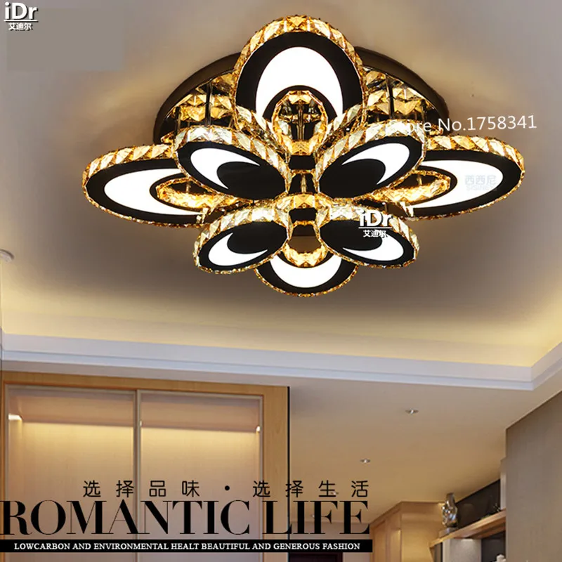 Овальная потолочная лампа для спальни гостиной светодиодные Хрустальные