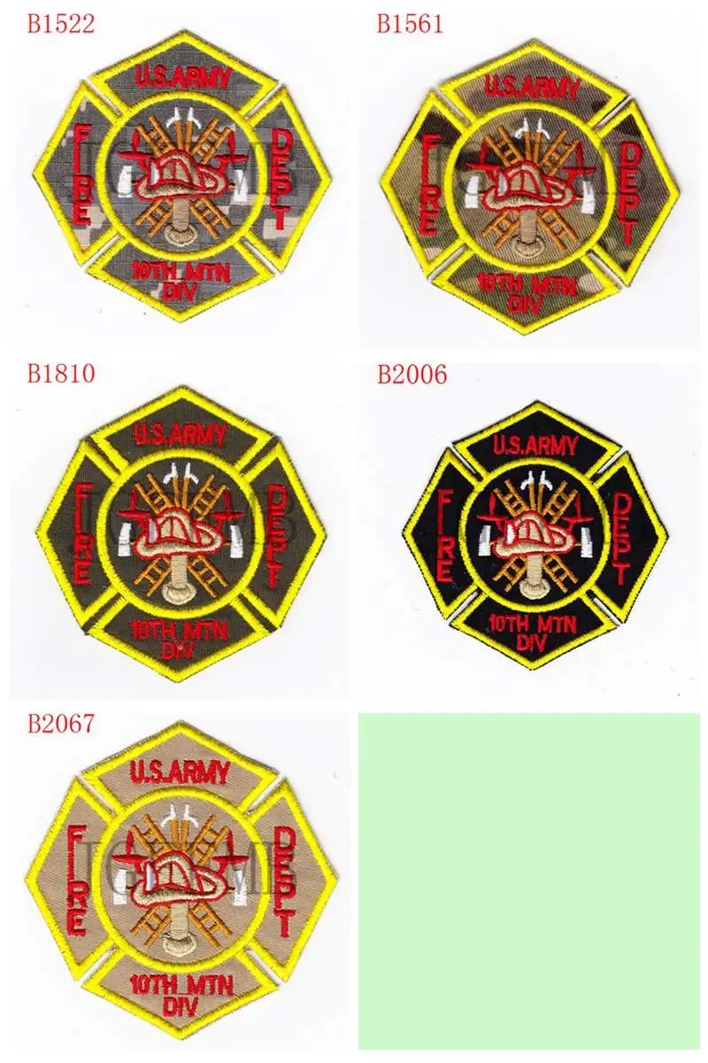 

U.S.ARMY 10th MTNDIV FIRE DEPT Morale tactics Military Embroidery patch