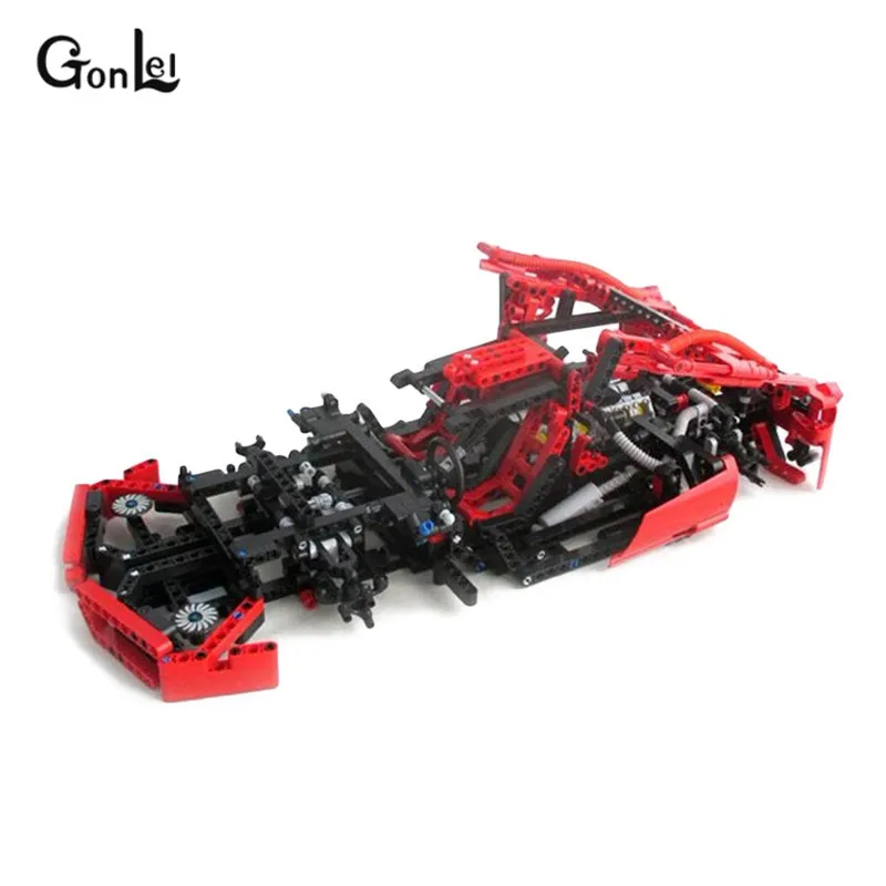 Новинка 729 шт Technic MOC F1 Supercars пульт дистанционного управления RC гоночный автомобиль электрический Technic городской строительный блок кирпичи Детские модели DIY игрушки