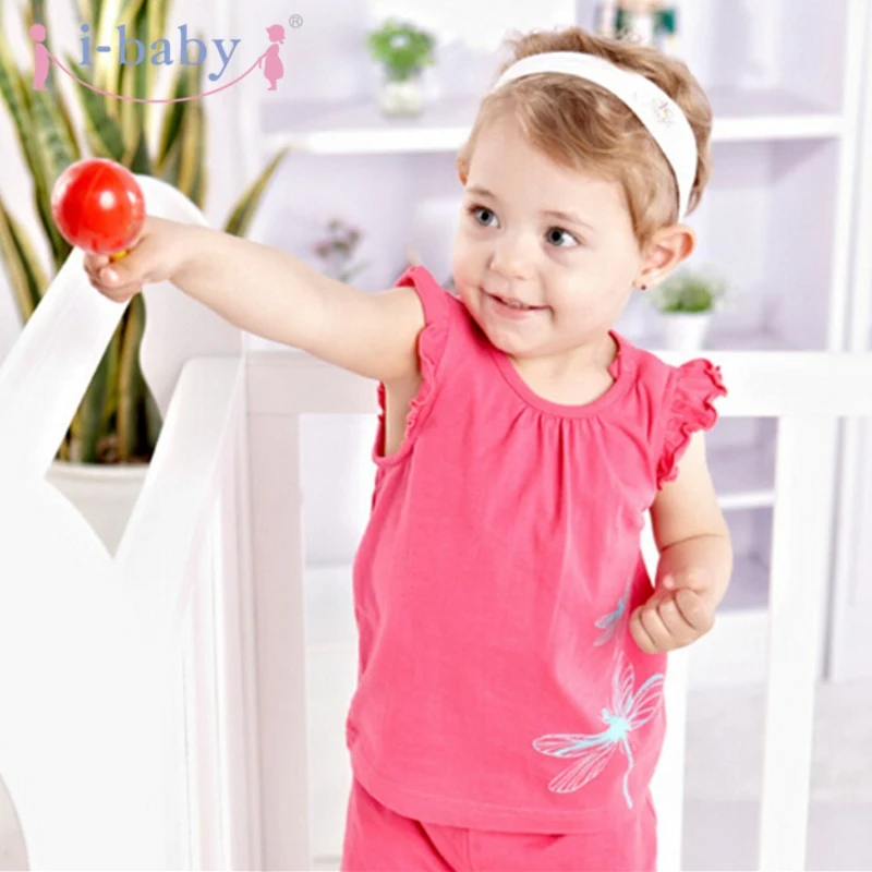 Детская одежда i-baby детская для новорожденных 100% хлопок футболки без рукавов