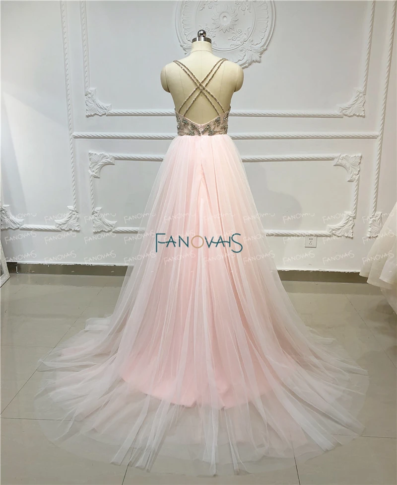 Роскошные вечерние платья 2020 с v-образным вырезом Дубай формальное платье тюль