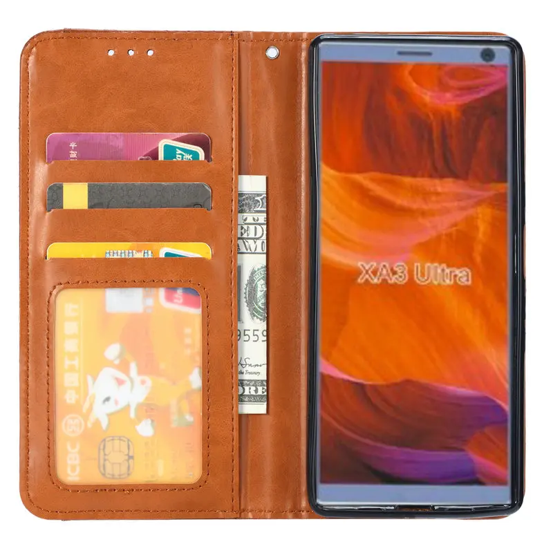 Флип кожаный чехол для sony 10, чехол для sony Xperia 10, чехол для телефона 360, защитный слот для карт, кошелек для sony 10, чехол Xperia10, противоударный