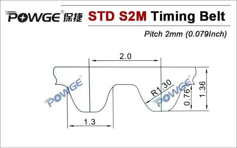 

5Meters STD S2M Open timing belt width 9mm Neoprene with Fiberglass STS S2M-9 Timing Belt pulley Small backlash for 3D Printer
