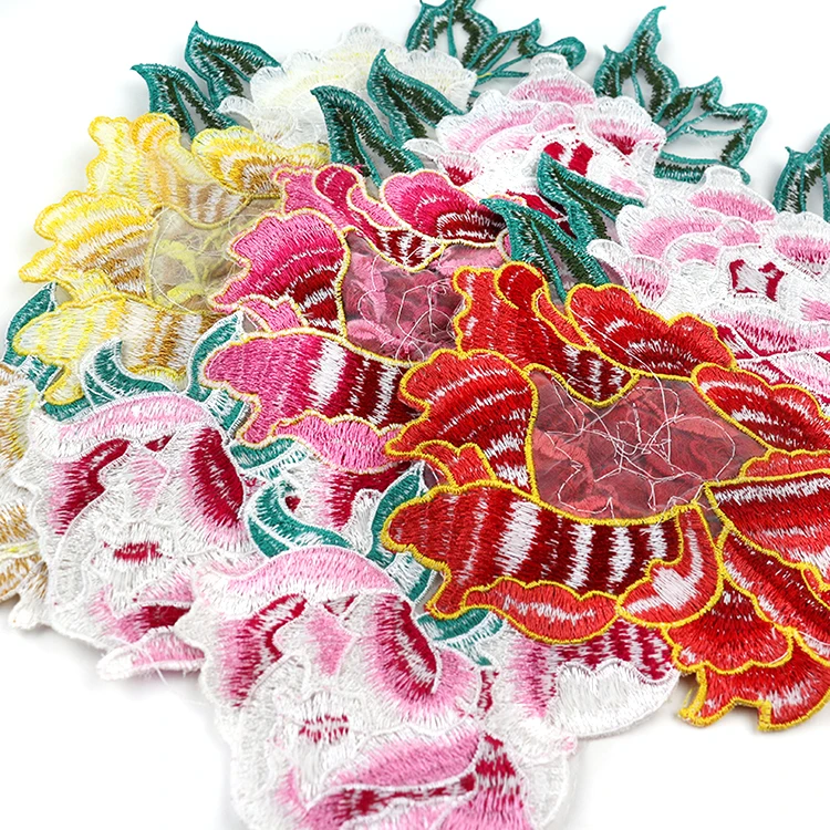 3D flowers Embroidery patch parches sew on dress coat bag applique Clothing accessories bordados para ropa DIY | Дом и сад