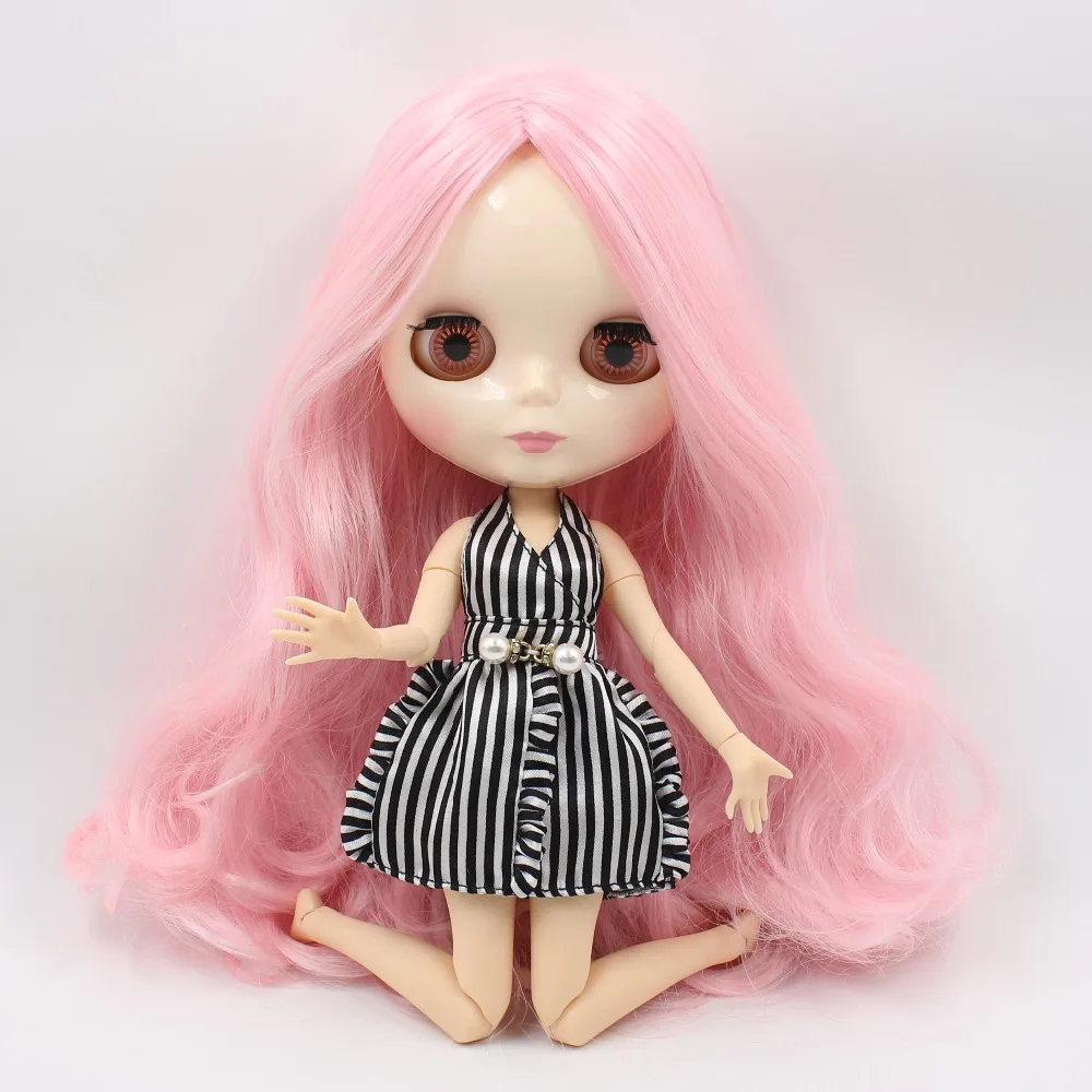 Ледяной DBS Blyth кукольные шарнирное тело розовый светло-розовый волосы без челки